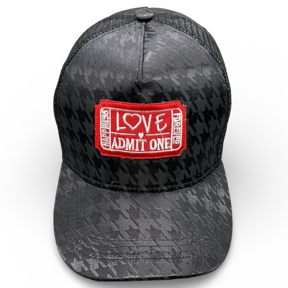 Love Admit One Women's Houndstooth Trucker